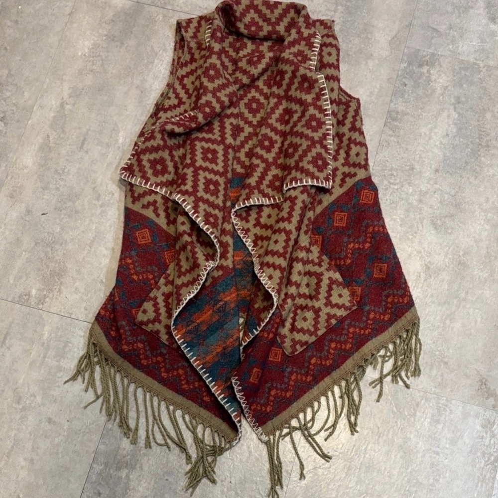 Western inspired cozy vest